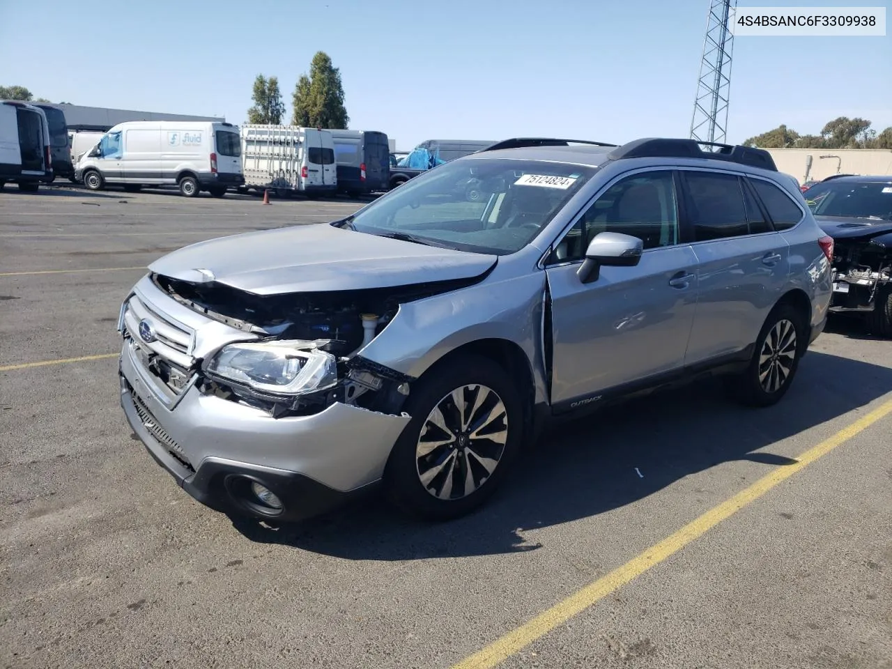 2015 Subaru Outback 2.5I Limited VIN: 4S4BSANC6F3309938 Lot: 75124824