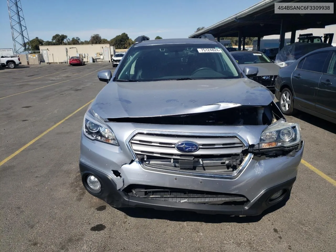 2015 Subaru Outback 2.5I Limited VIN: 4S4BSANC6F3309938 Lot: 75124824