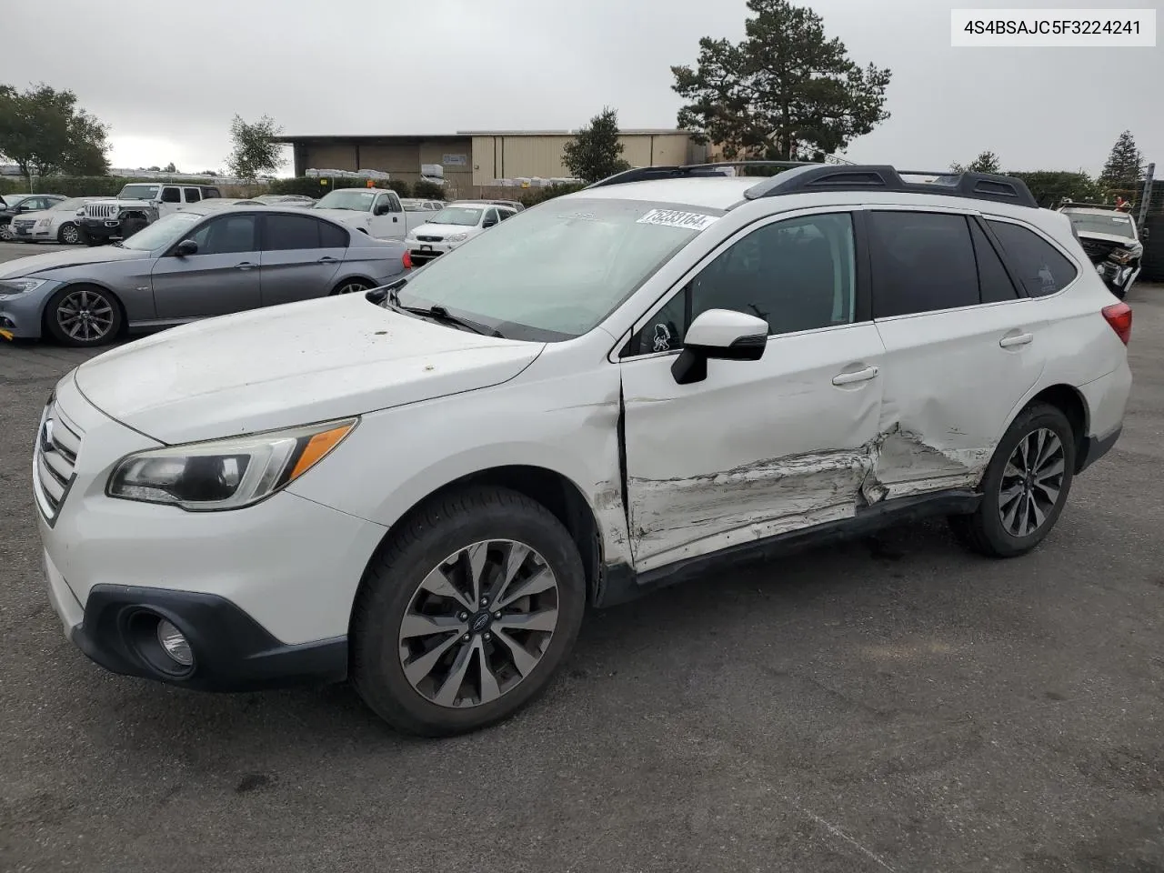 2015 Subaru Outback 2.5I Limited VIN: 4S4BSAJC5F3224241 Lot: 75233164