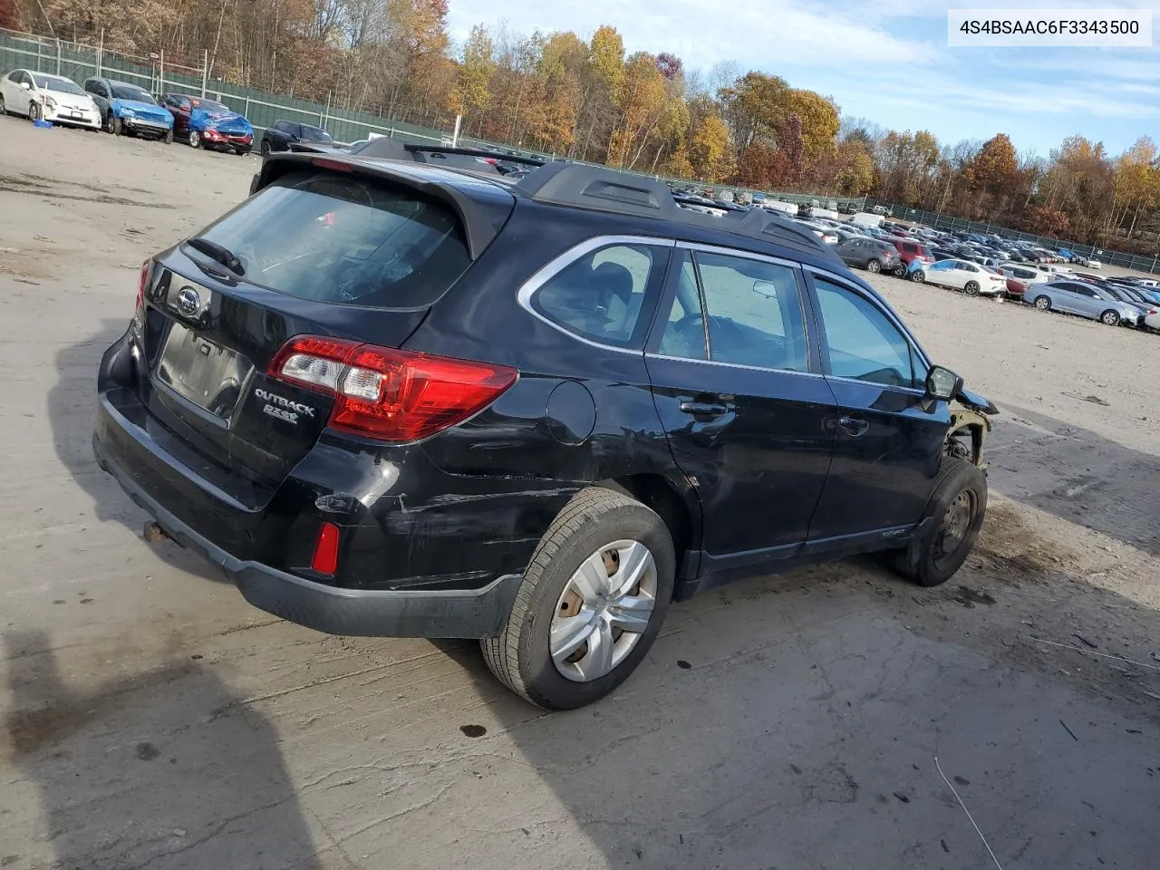 2015 Subaru Outback 2.5I VIN: 4S4BSAAC6F3343500 Lot: 75539994