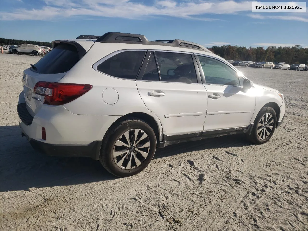 2015 Subaru Outback 2.5I Limited VIN: 4S4BSBNC4F3326923 Lot: 76469164