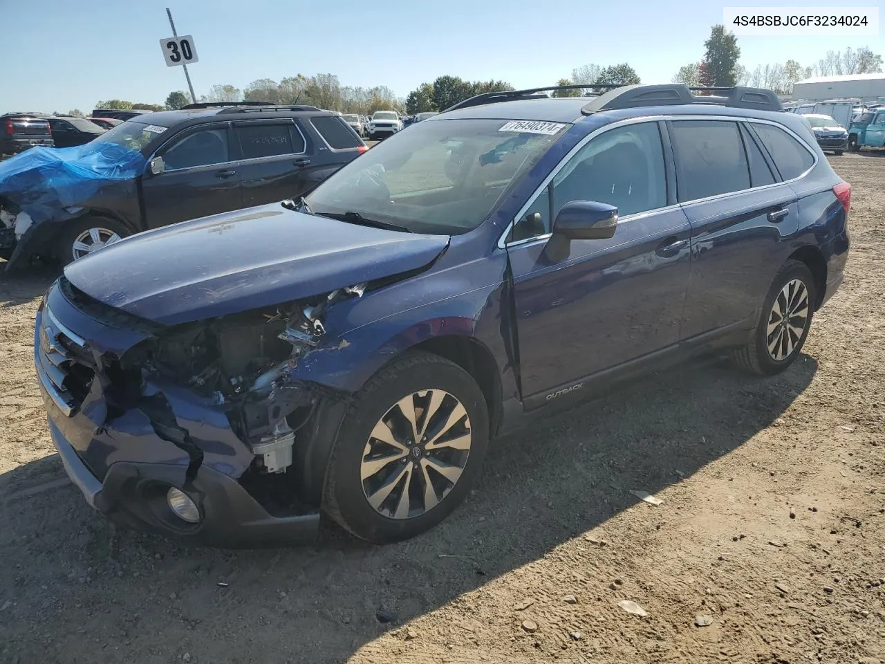 2015 Subaru Outback 2.5I Limited VIN: 4S4BSBJC6F3234024 Lot: 76490374