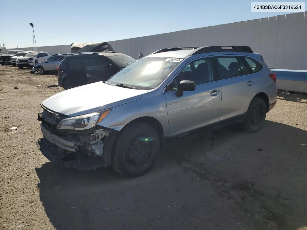 2015 Subaru Outback 2.5I VIN: 4S4BSBAC6F3319624 Lot: 76508934