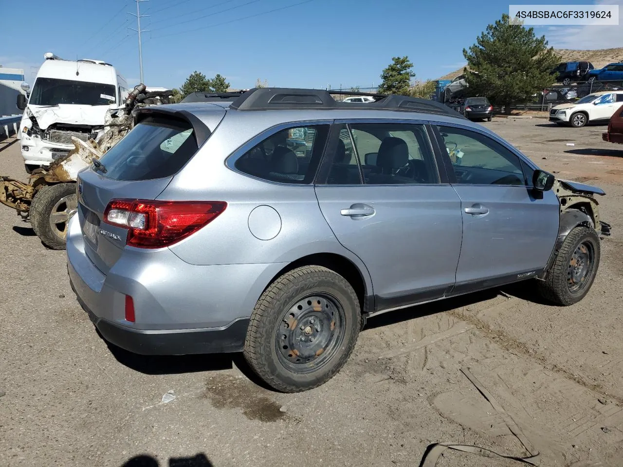 2015 Subaru Outback 2.5I VIN: 4S4BSBAC6F3319624 Lot: 76508934