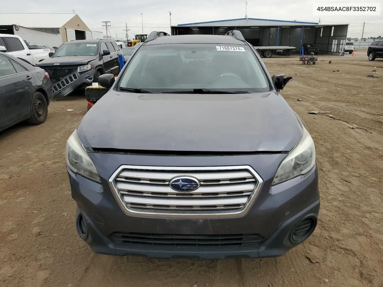 2015 Subaru Outback 2.5I VIN: 4S4BSAAC8F3352702 Lot: 78150534