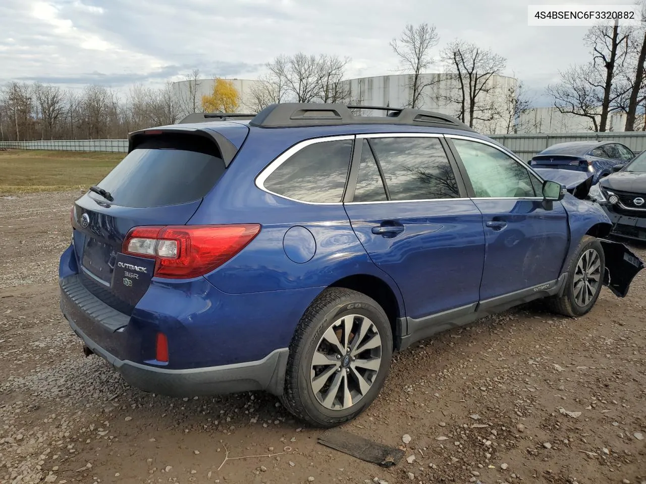 2015 Subaru Outback 3.6R Limited VIN: 4S4BSENC6F3320882 Lot: 78867344