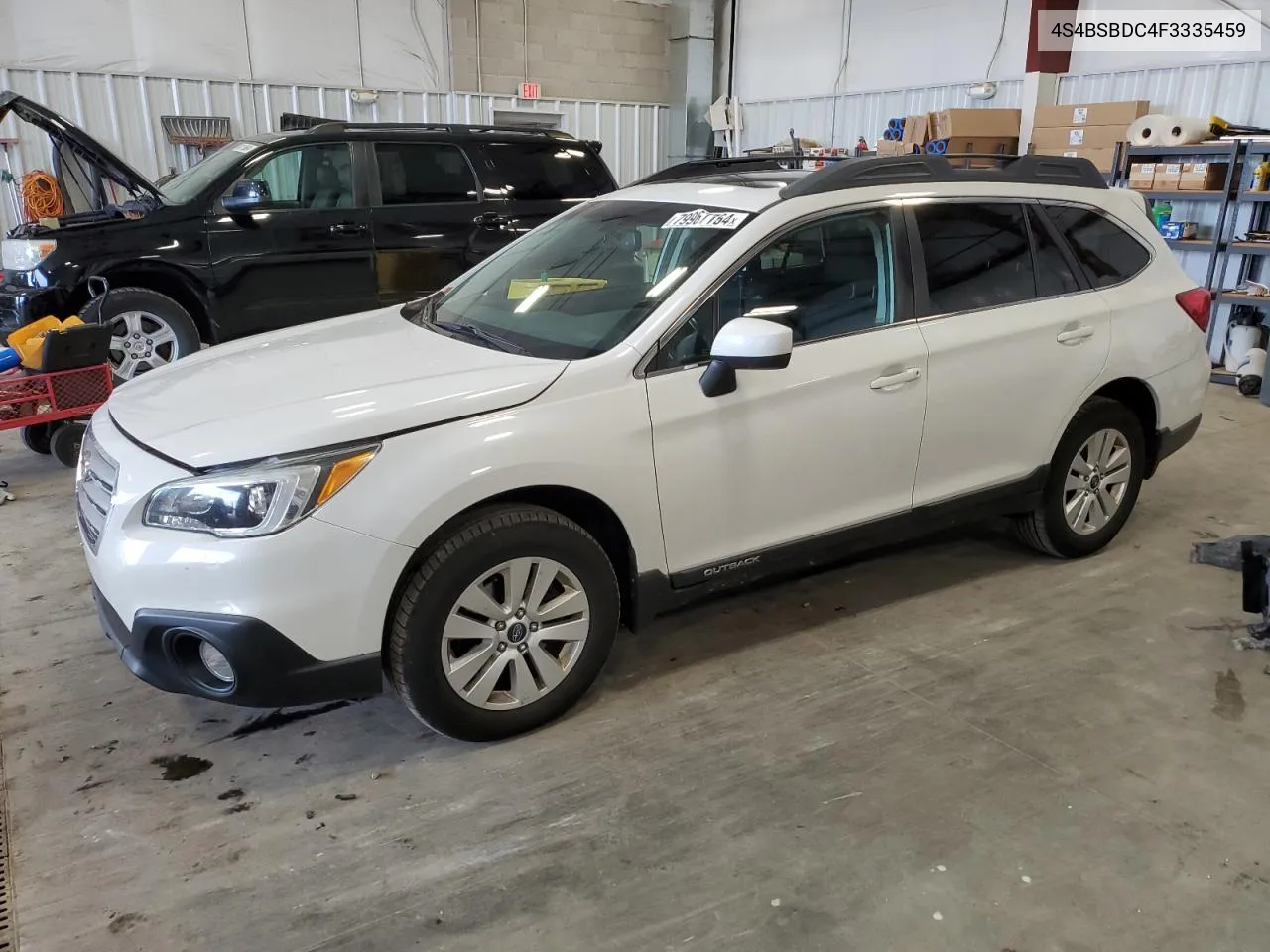 2015 Subaru Outback 2.5I Premium VIN: 4S4BSBDC4F3335459 Lot: 79967764