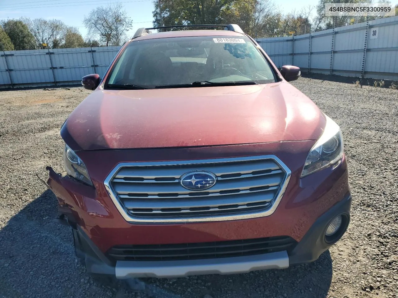 2015 Subaru Outback 2.5I Limited VIN: 4S4BSBNC5F3300959 Lot: 80183004