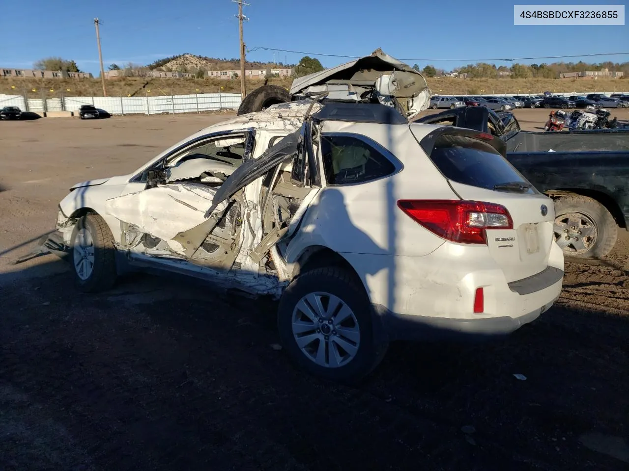 2015 Subaru Outback 2.5I Premium VIN: 4S4BSBDCXF3236855 Lot: 80679124