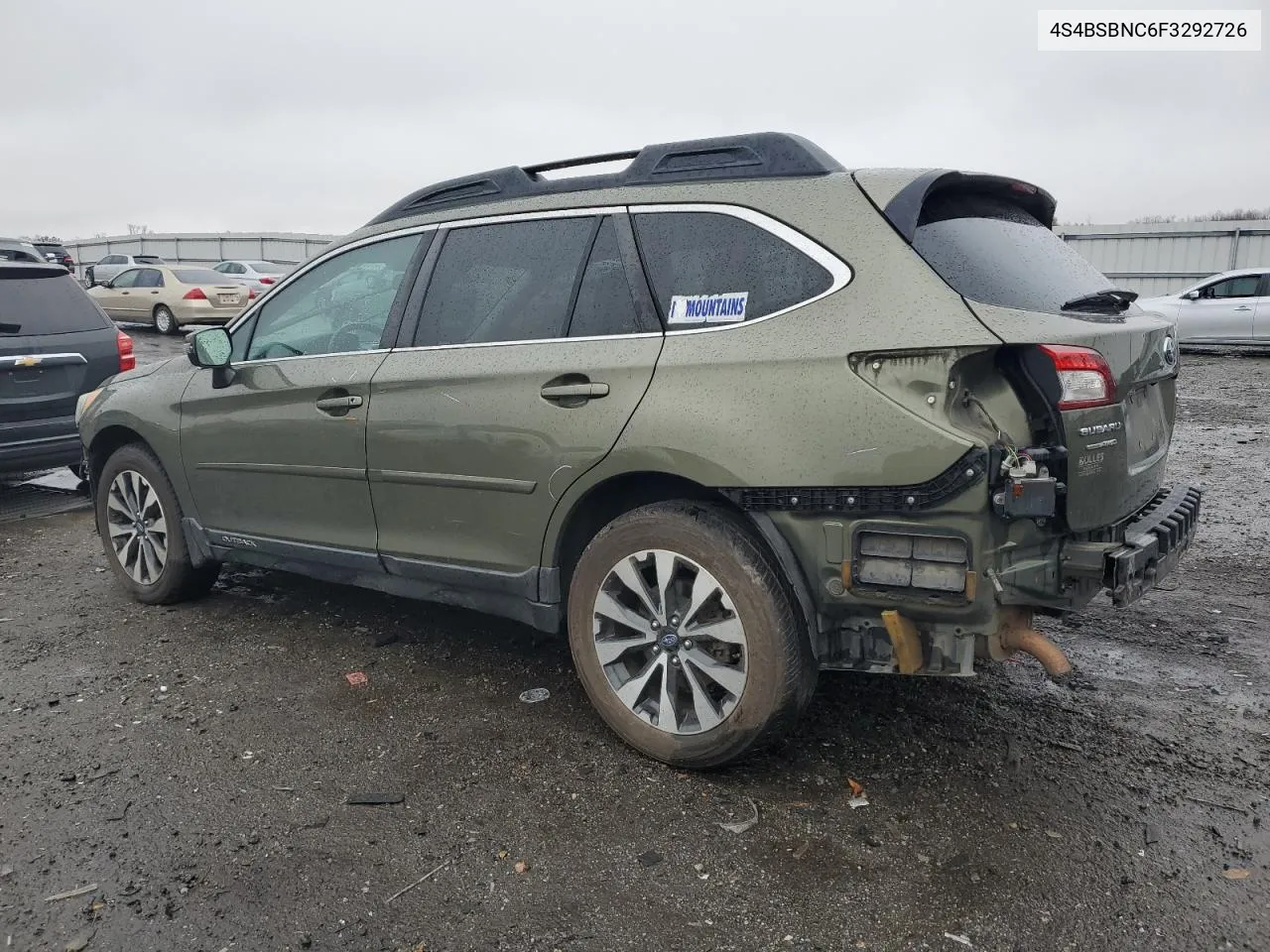 2015 Subaru Outback 2.5I Limited VIN: 4S4BSBNC6F3292726 Lot: 80822284