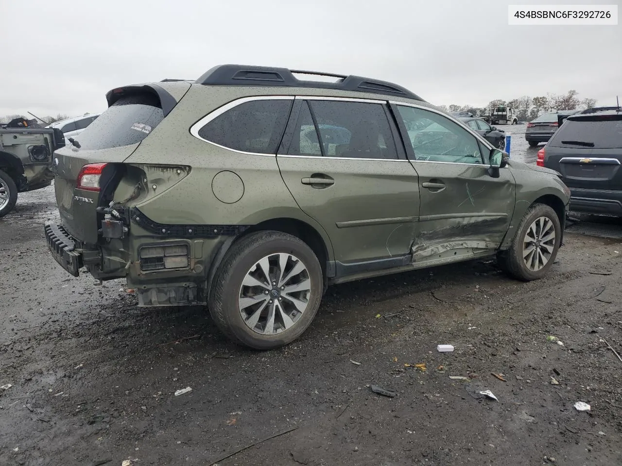 2015 Subaru Outback 2.5I Limited VIN: 4S4BSBNC6F3292726 Lot: 80822284