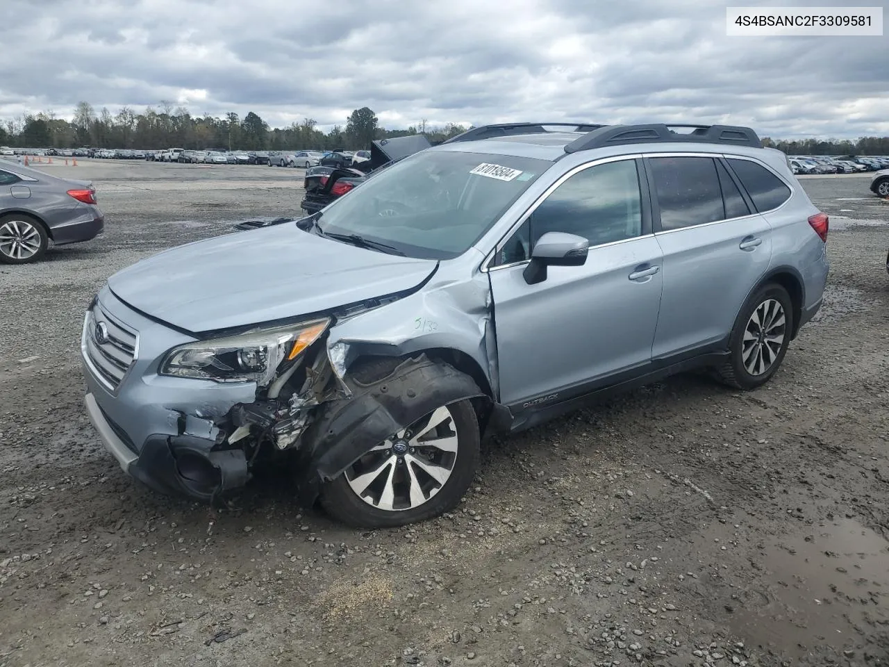 2015 Subaru Outback 2.5I Limited VIN: 4S4BSANC2F3309581 Lot: 81019504