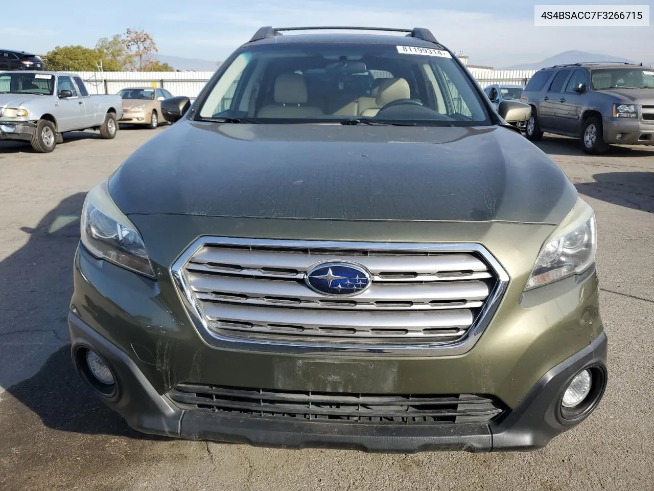 2015 Subaru Outback 2.5I Premium VIN: 4S4BSACC7F3266715 Lot: 81199314