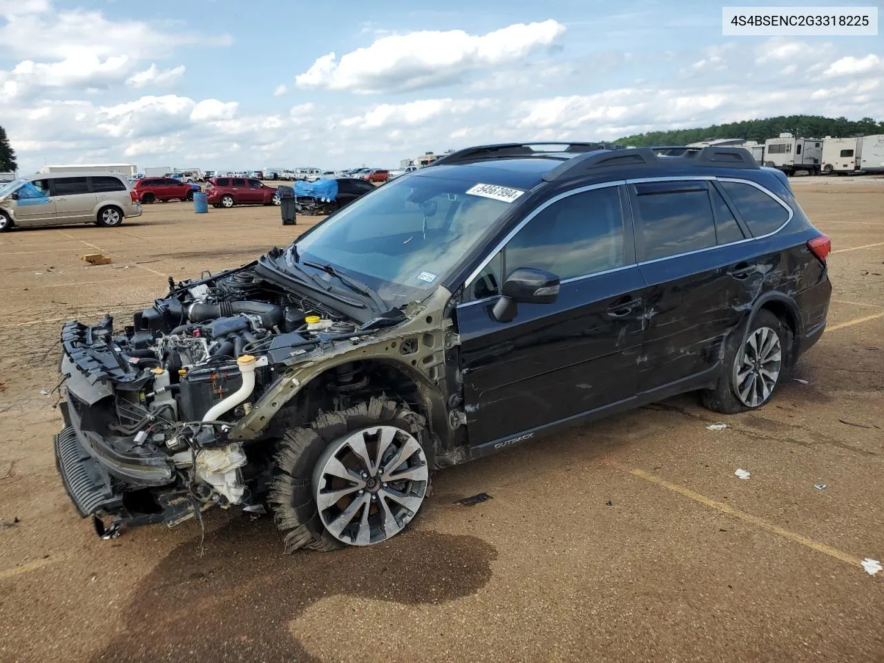 2016 Subaru Outback 3.6R Limited VIN: 4S4BSENC2G3318225 Lot: 54567994