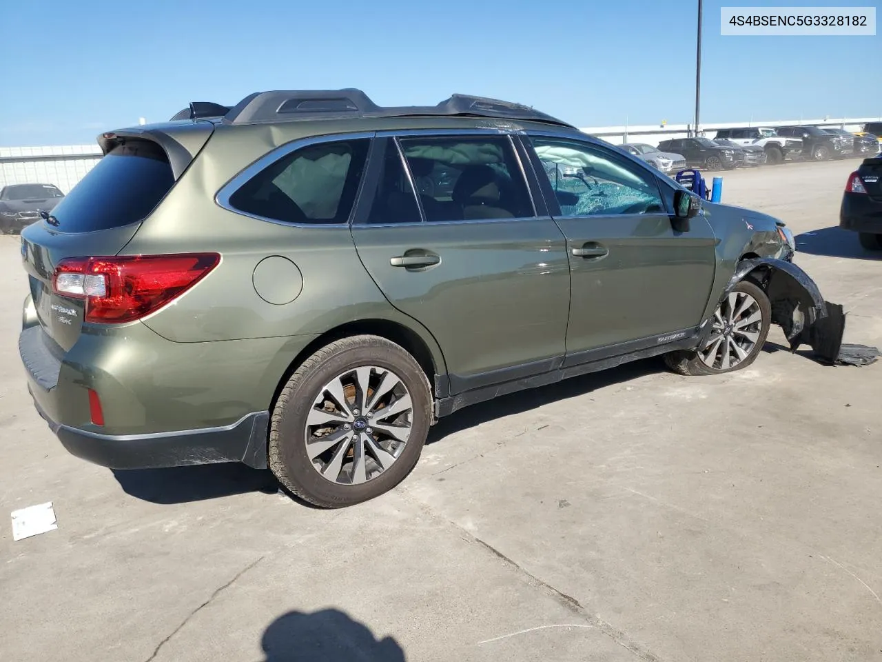 2016 Subaru Outback 3.6R Limited VIN: 4S4BSENC5G3328182 Lot: 55746014