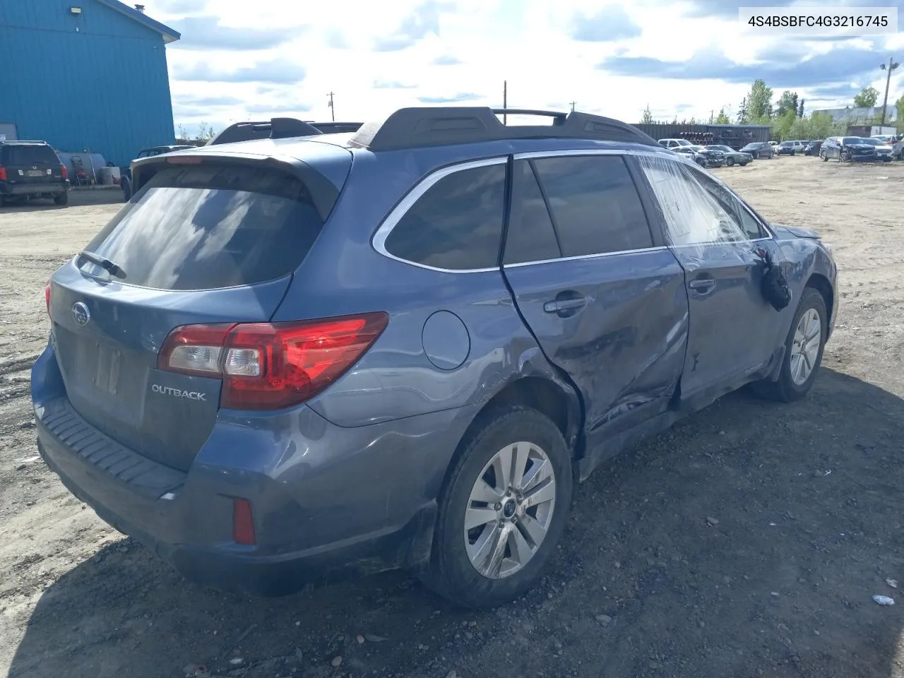 2016 Subaru Outback 2.5I Premium VIN: 4S4BSBFC4G3216745 Lot: 56162004