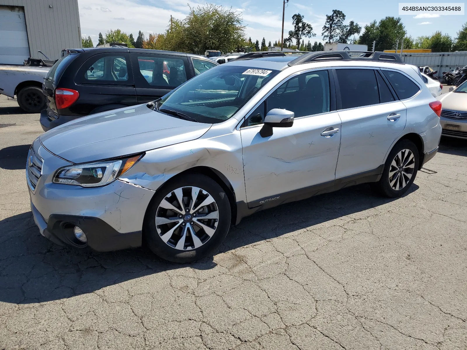 2016 Subaru Outback 2.5I Limited VIN: 4S4BSANC3G3345488 Lot: 67975794