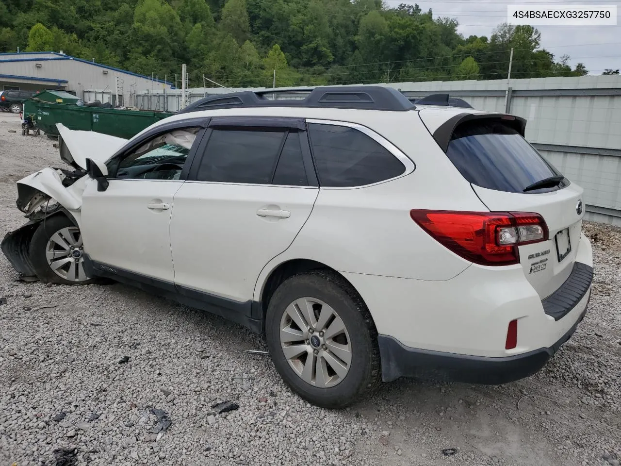 2016 Subaru Outback 2.5I Premium VIN: 4S4BSAECXG3257750 Lot: 68102924