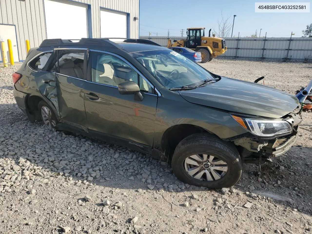 2016 Subaru Outback 2.5I Premium VIN: 4S4BSBFC4G3252581 Lot: 68621084