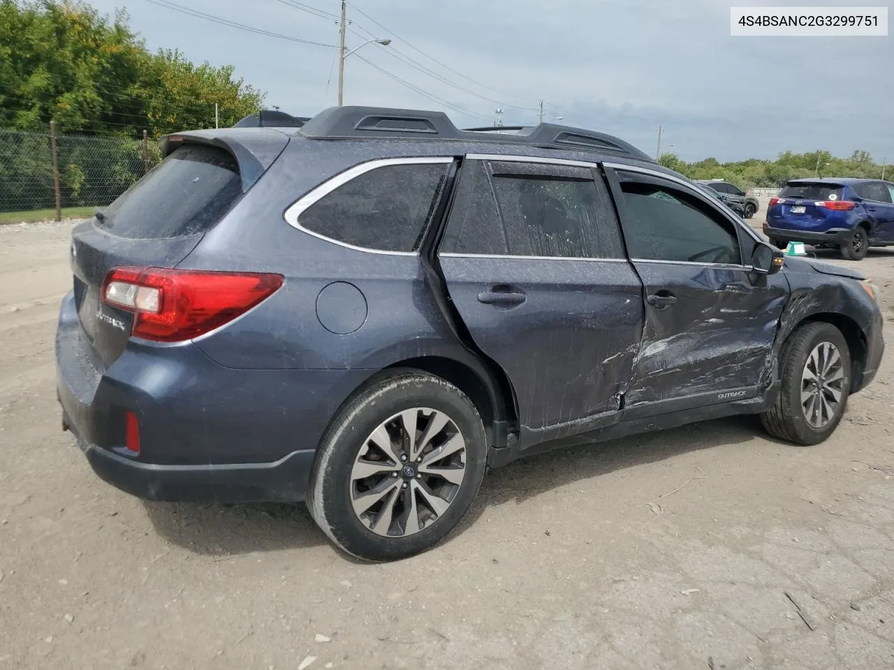 2016 Subaru Outback 2.5I Limited VIN: 4S4BSANC2G3299751 Lot: 69298334