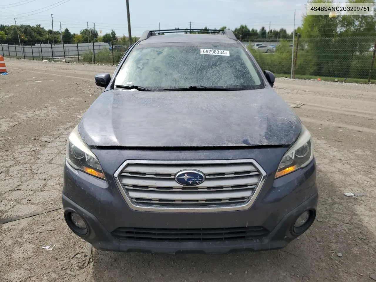 2016 Subaru Outback 2.5I Limited VIN: 4S4BSANC2G3299751 Lot: 69298334