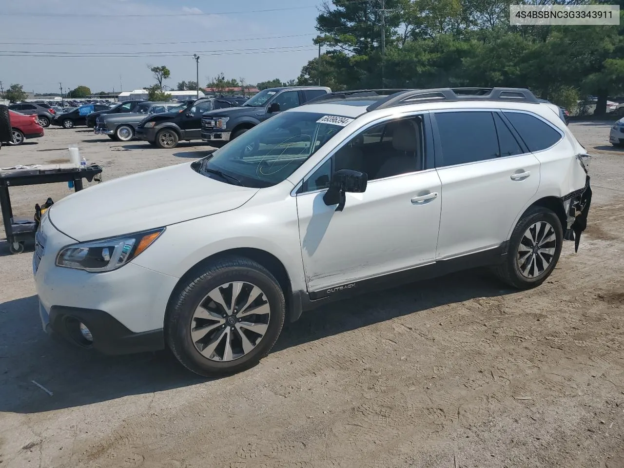 4S4BSBNC3G3343911 2016 Subaru Outback 2.5I Limited