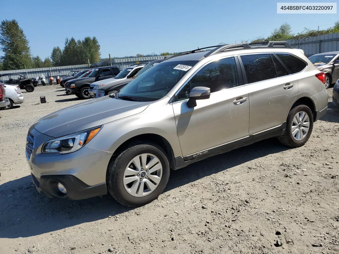 2016 Subaru Outback 2.5I Premium VIN: 4S4BSBFC4G3220097 Lot: 69535974