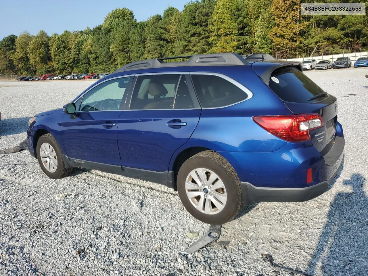 2016 Subaru Outback 2.5I Premium VIN: 4S4BSBFC2G3322658 Lot: 70626764