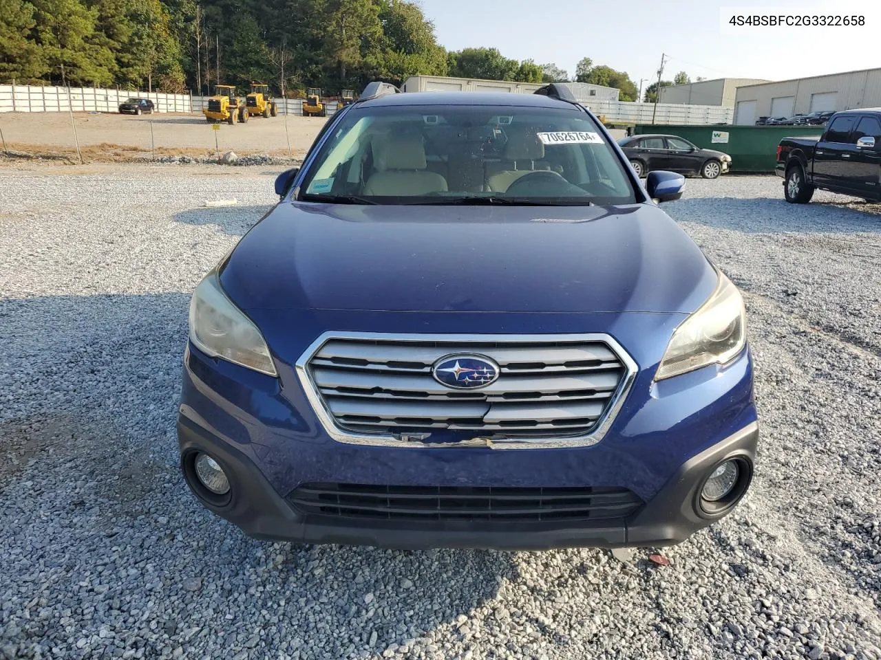 4S4BSBFC2G3322658 2016 Subaru Outback 2.5I Premium