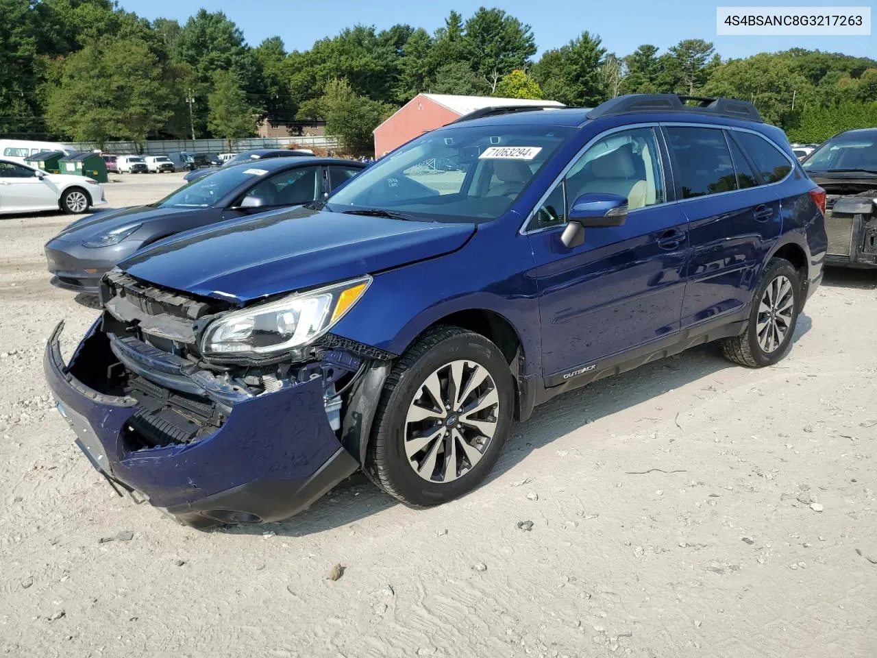 2016 Subaru Outback 2.5I Limited VIN: 4S4BSANC8G3217263 Lot: 71063294