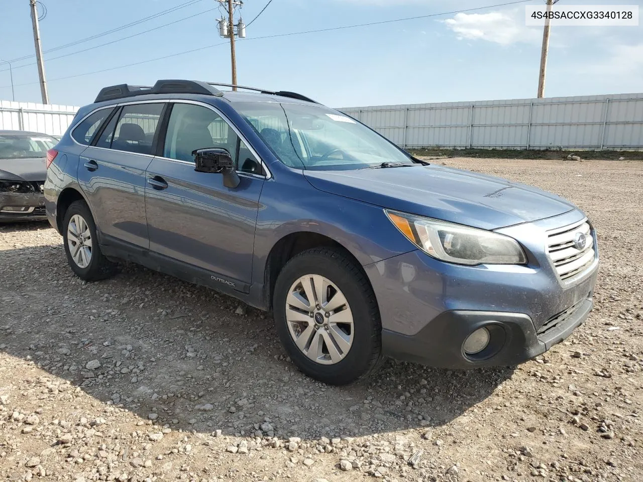 2016 Subaru Outback 2.5I Premium VIN: 4S4BSACCXG3340128 Lot: 71169214