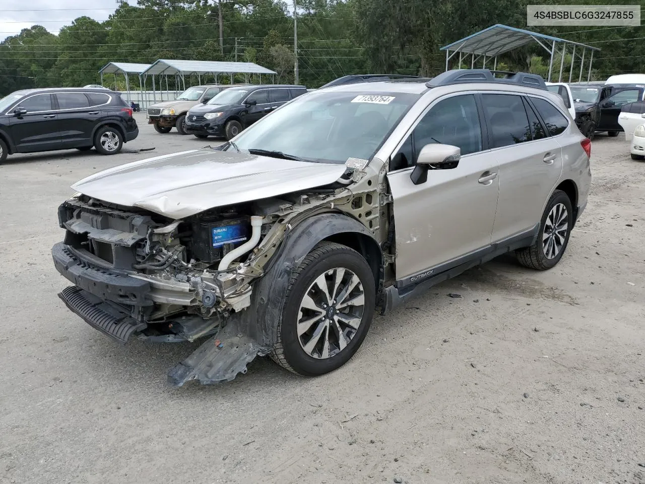 2016 Subaru Outback 2.5I Limited VIN: 4S4BSBLC6G3247855 Lot: 71393764