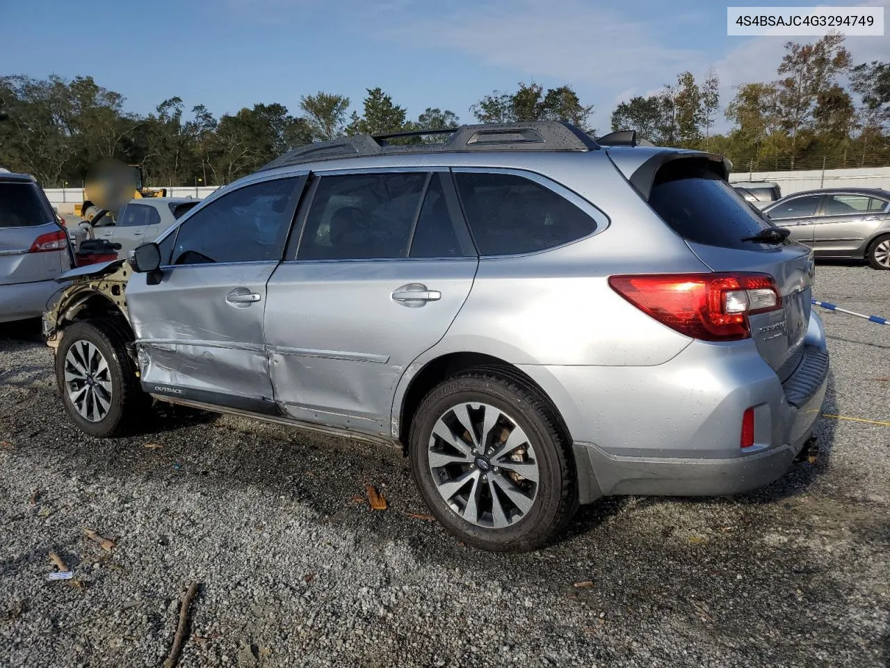 2016 Subaru Outback 2.5I Limited VIN: 4S4BSAJC4G3294749 Lot: 73011994