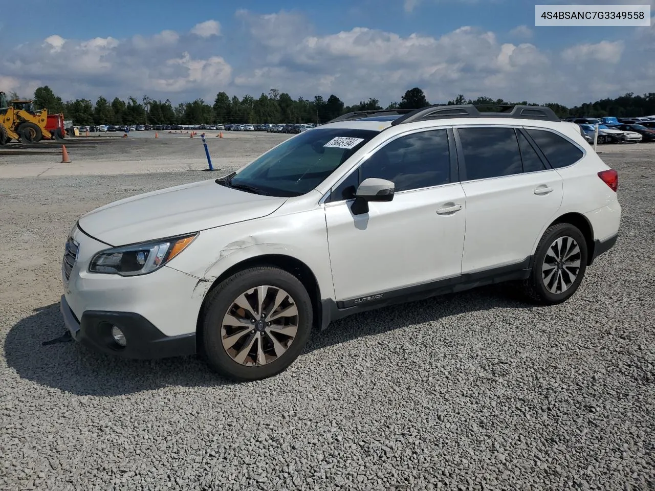 2016 Subaru Outback 2.5I Limited VIN: 4S4BSANC7G3349558 Lot: 73645194