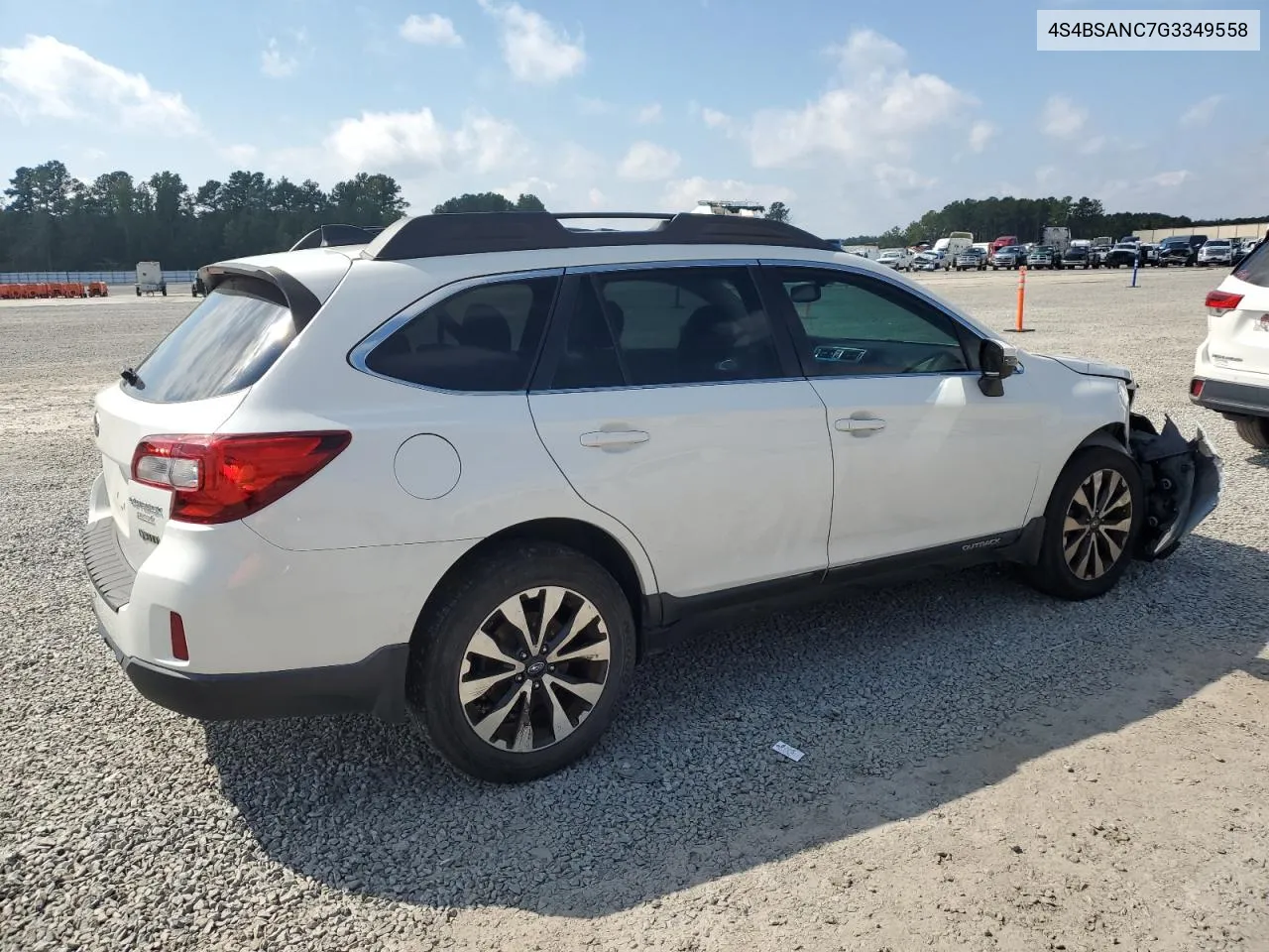 2016 Subaru Outback 2.5I Limited VIN: 4S4BSANC7G3349558 Lot: 73645194