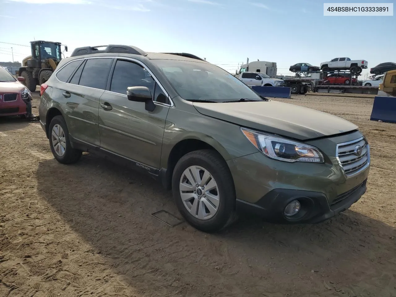 2016 Subaru Outback 2.5I Premium VIN: 4S4BSBHC1G3333891 Lot: 73893354