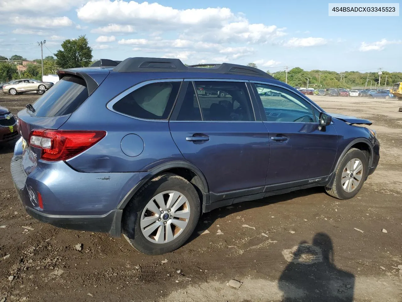 2016 Subaru Outback 2.5I Premium VIN: 4S4BSADCXG3345523 Lot: 73998774