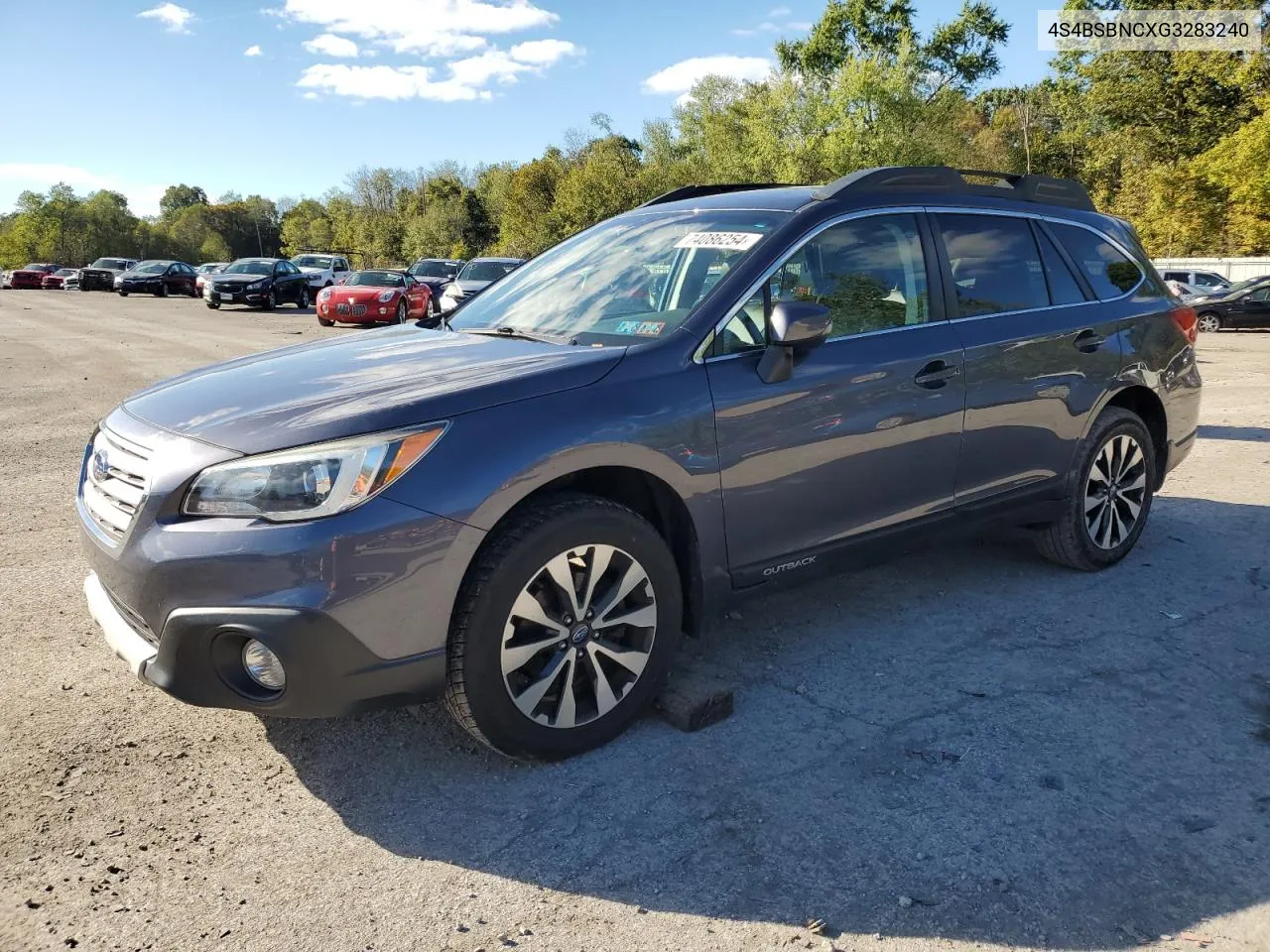 2016 Subaru Outback 2.5I Limited VIN: 4S4BSBNCXG3283240 Lot: 74086254