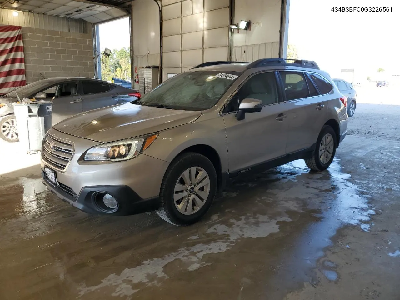 2016 Subaru Outback 2.5I Premium VIN: 4S4BSBFC0G3226561 Lot: 74324644