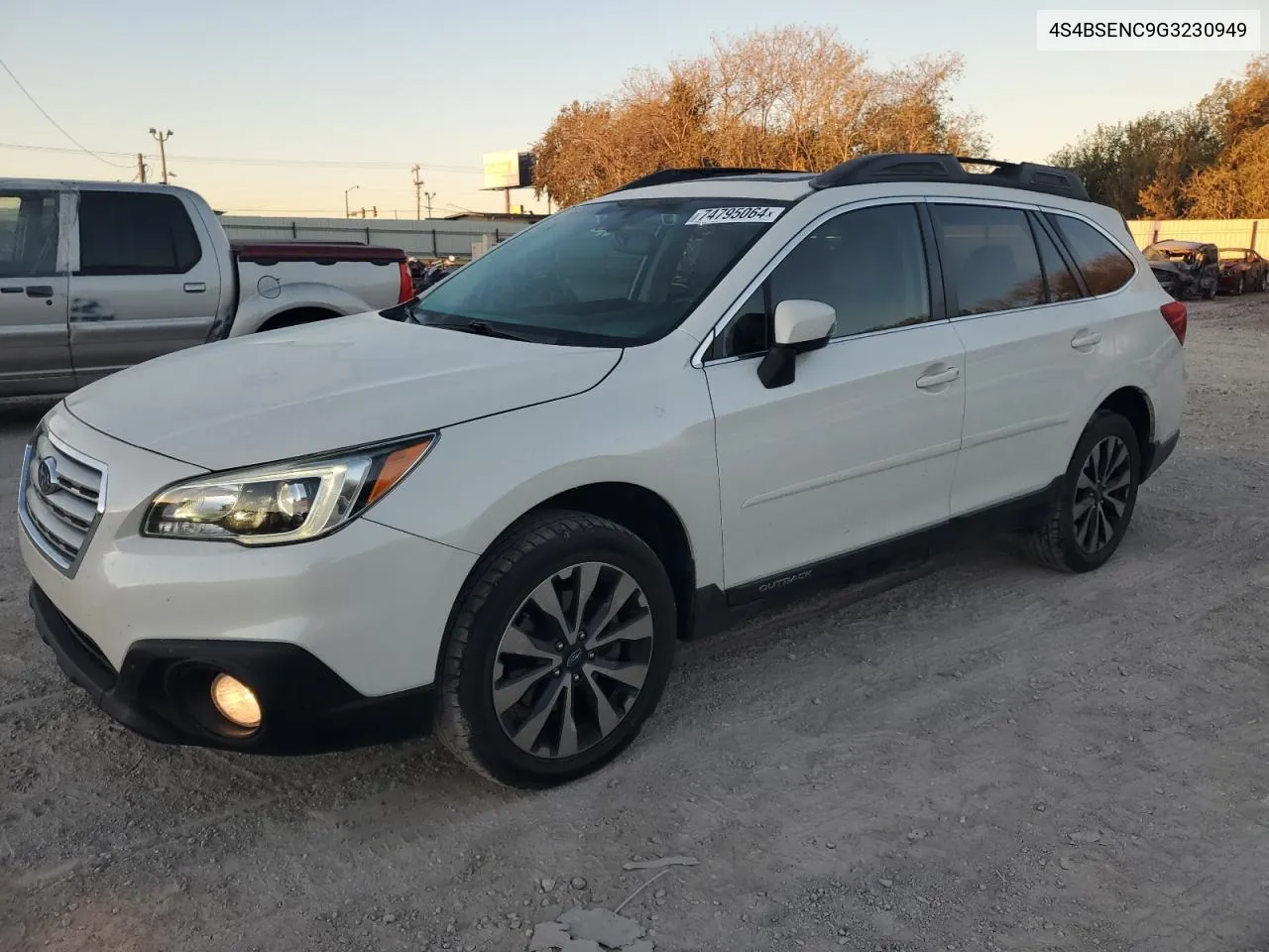 2016 Subaru Outback 3.6R Limited VIN: 4S4BSENC9G3230949 Lot: 74795064