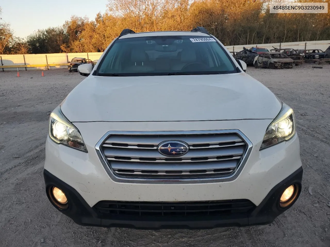 2016 Subaru Outback 3.6R Limited VIN: 4S4BSENC9G3230949 Lot: 74795064