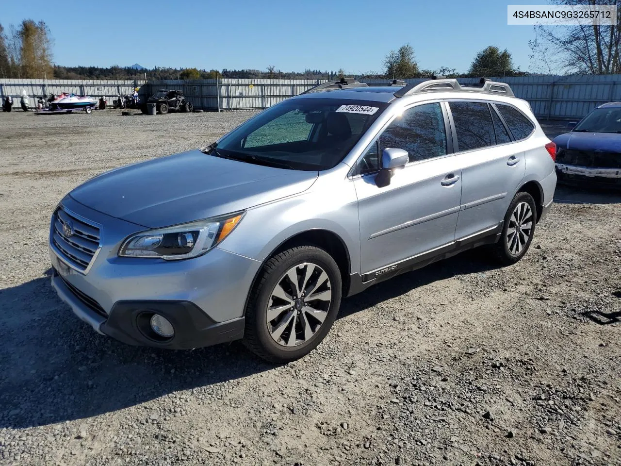 2016 Subaru Outback 2.5I Limited VIN: 4S4BSANC9G3265712 Lot: 74920544