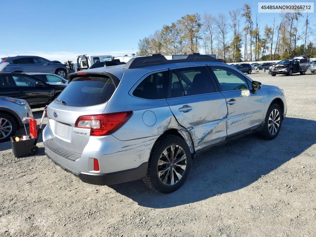 2016 Subaru Outback 2.5I Limited VIN: 4S4BSANC9G3265712 Lot: 74920544