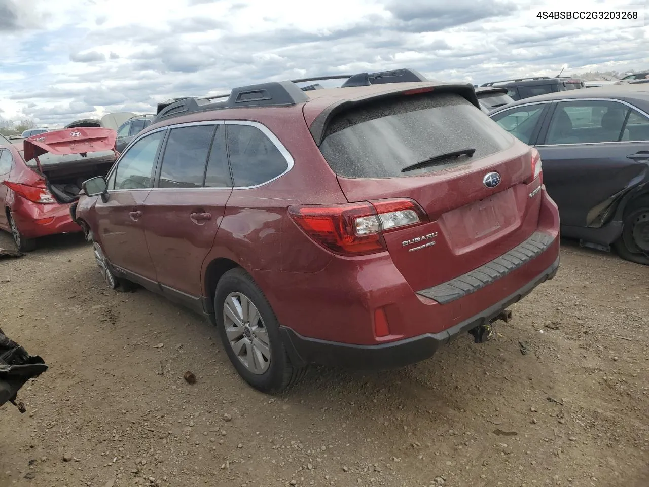 2016 Subaru Outback 2.5I Premium VIN: 4S4BSBCC2G3203268 Lot: 75232464