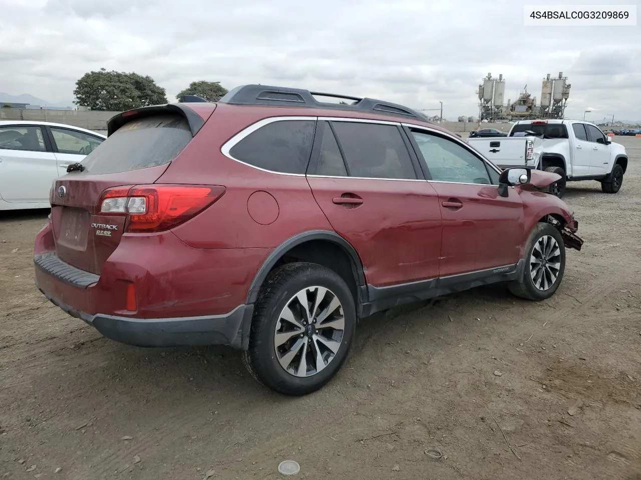 2016 Subaru Outback 2.5I Limited VIN: 4S4BSALC0G3209869 Lot: 75952694