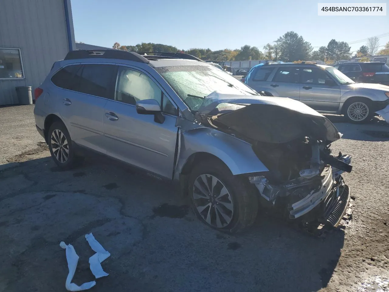 2016 Subaru Outback 2.5I Limited VIN: 4S4BSANC7G3361774 Lot: 76285864