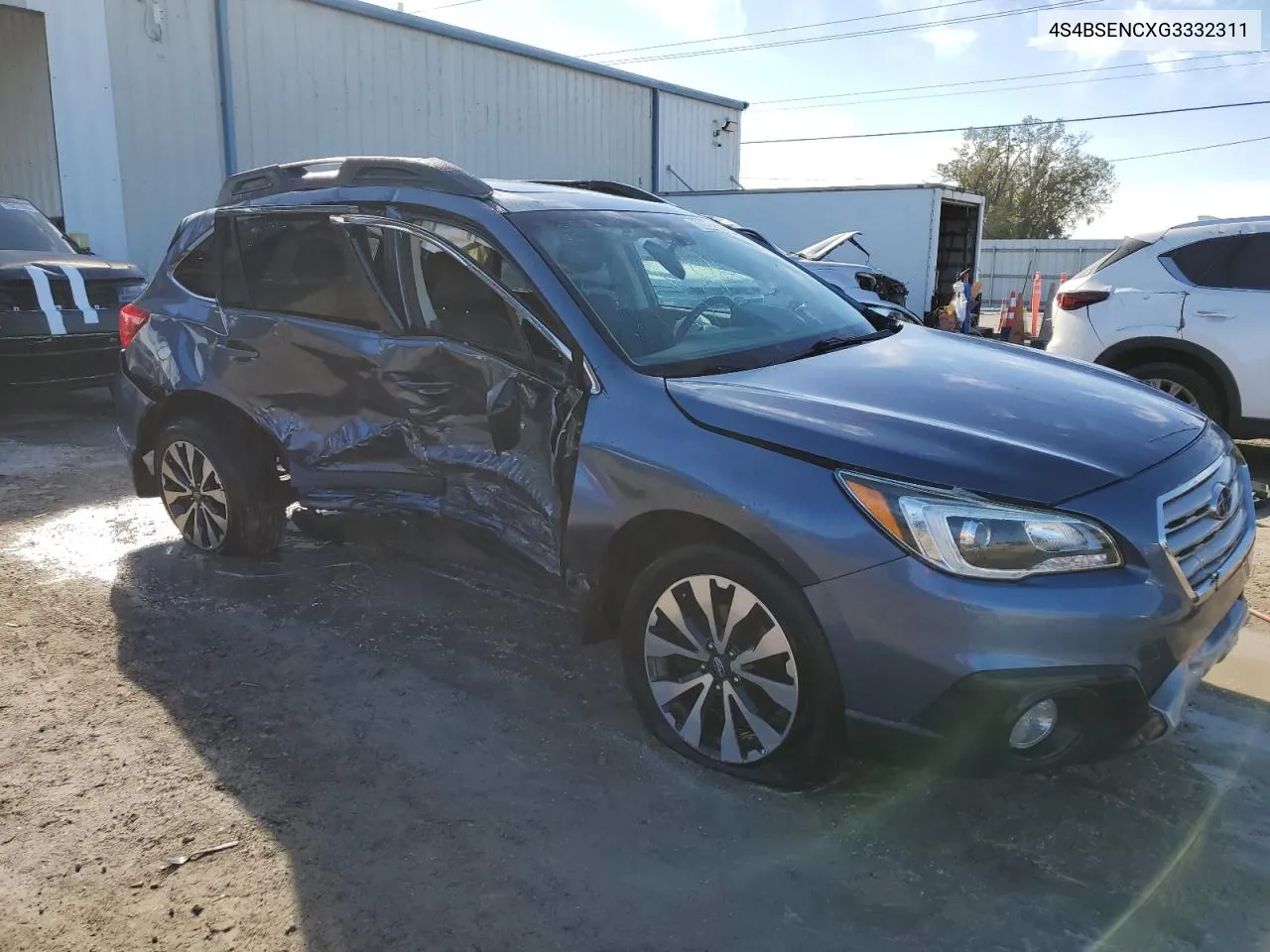 2016 Subaru Outback 3.6R Limited VIN: 4S4BSENCXG3332311 Lot: 76364584