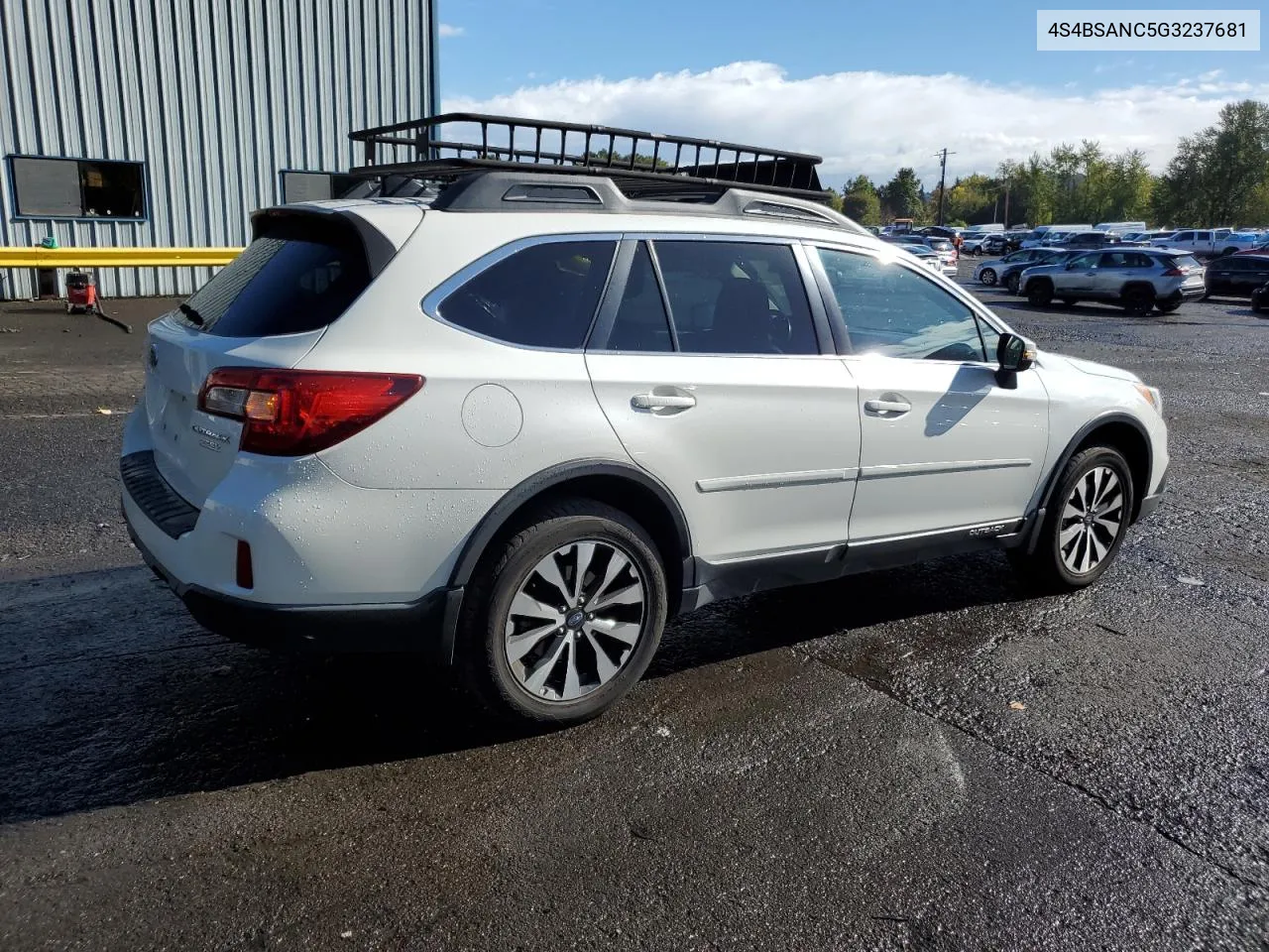 2016 Subaru Outback 2.5I Limited VIN: 4S4BSANC5G3237681 Lot: 76830624