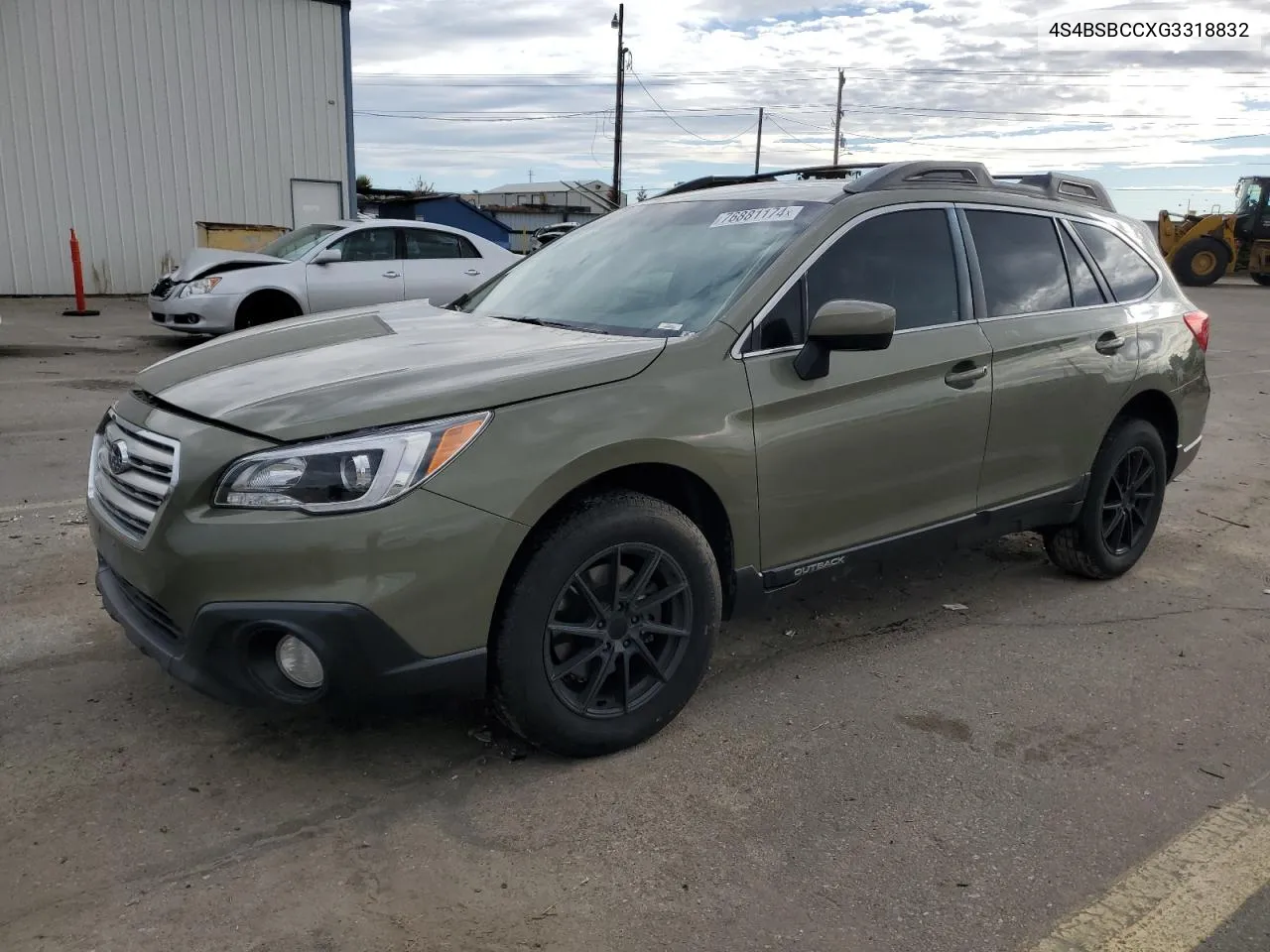 2016 Subaru Outback 2.5I Premium VIN: 4S4BSBCCXG3318832 Lot: 76881174