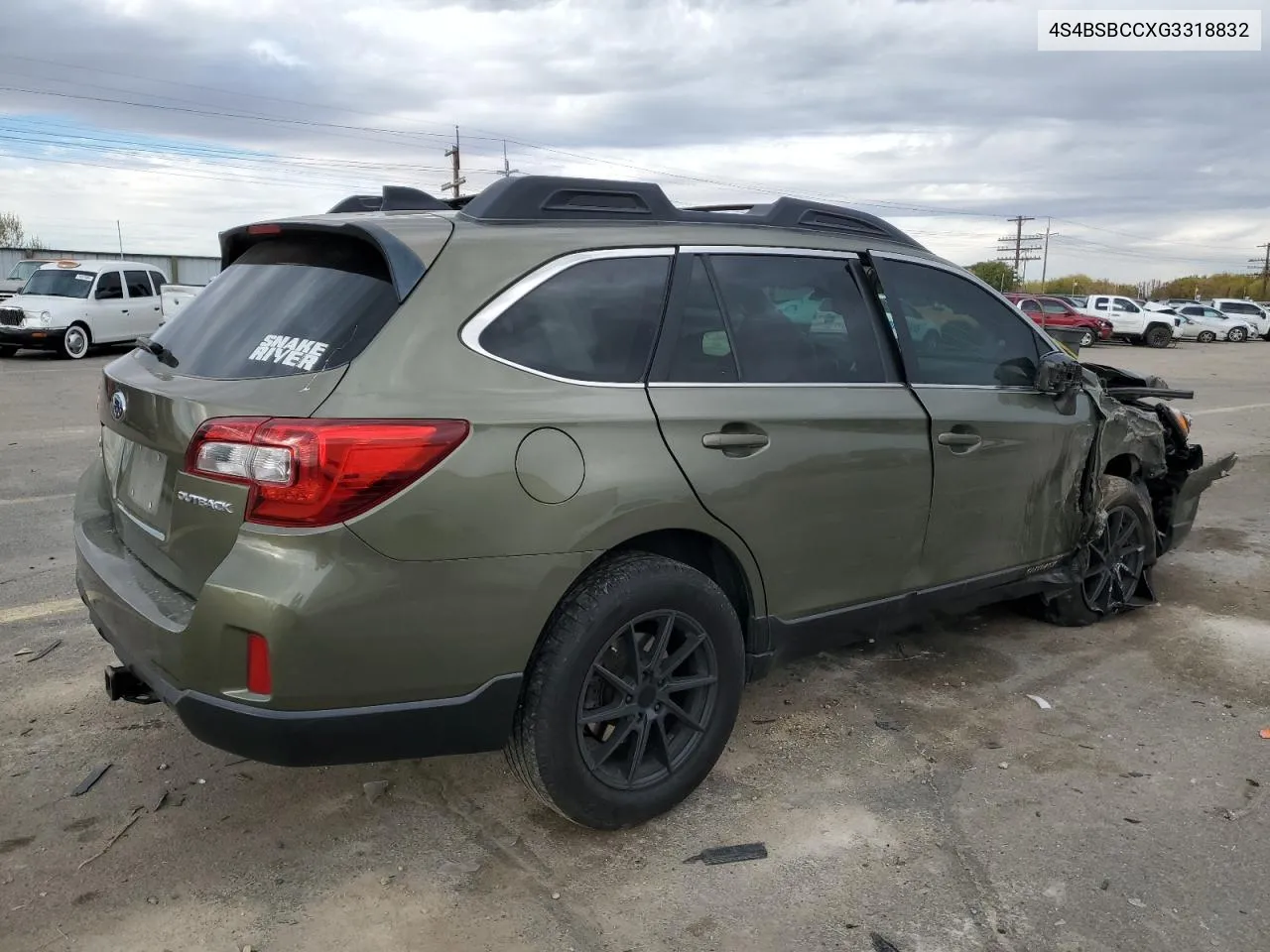 2016 Subaru Outback 2.5I Premium VIN: 4S4BSBCCXG3318832 Lot: 76881174